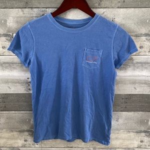 VINEYARD VINES GRAPHIC POCKET TEE SHIRT BLUE GIRLS XL